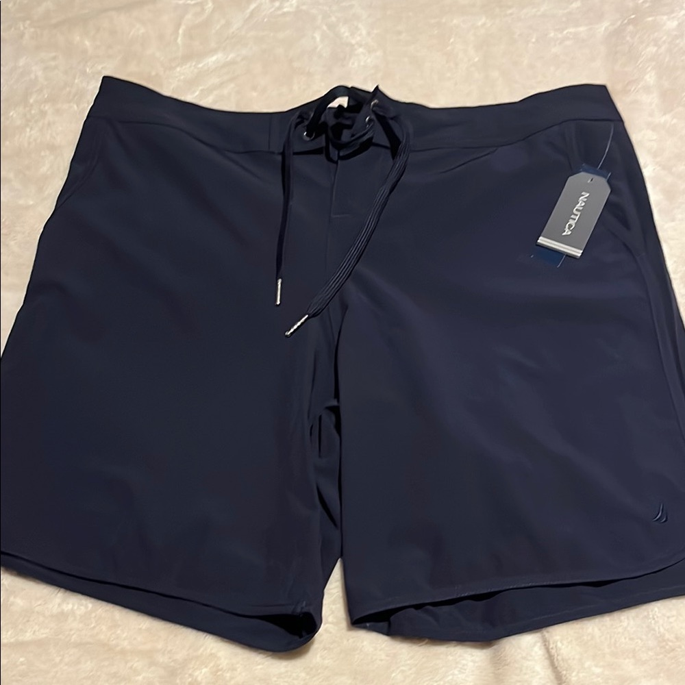 Nautica Men's Dark Blue Swim Board Shorts